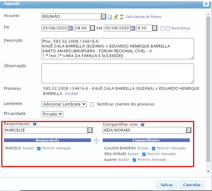 , Novidade no Software Jurídico GOJUR &#8211; Gerenciamento de atividades no módulo AGENDA