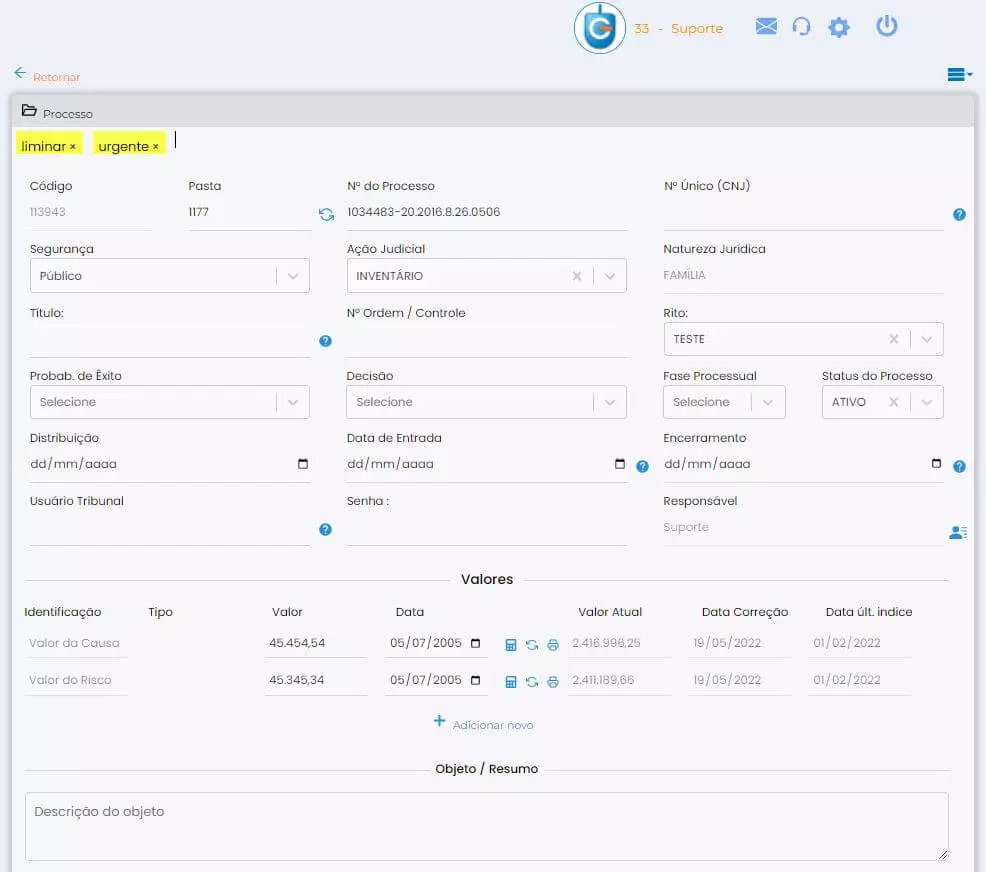 , Nova Interface Processo &#8211; Ver Detalhes